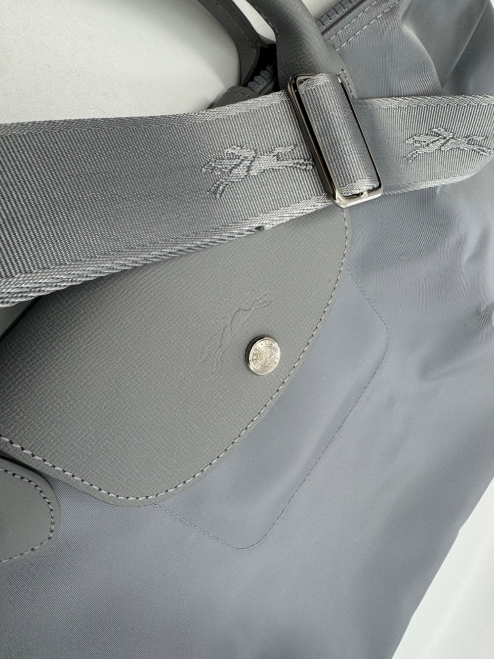 Longchamp Modele Depose Tote Bag Medium Grey - Picture 8 of 10